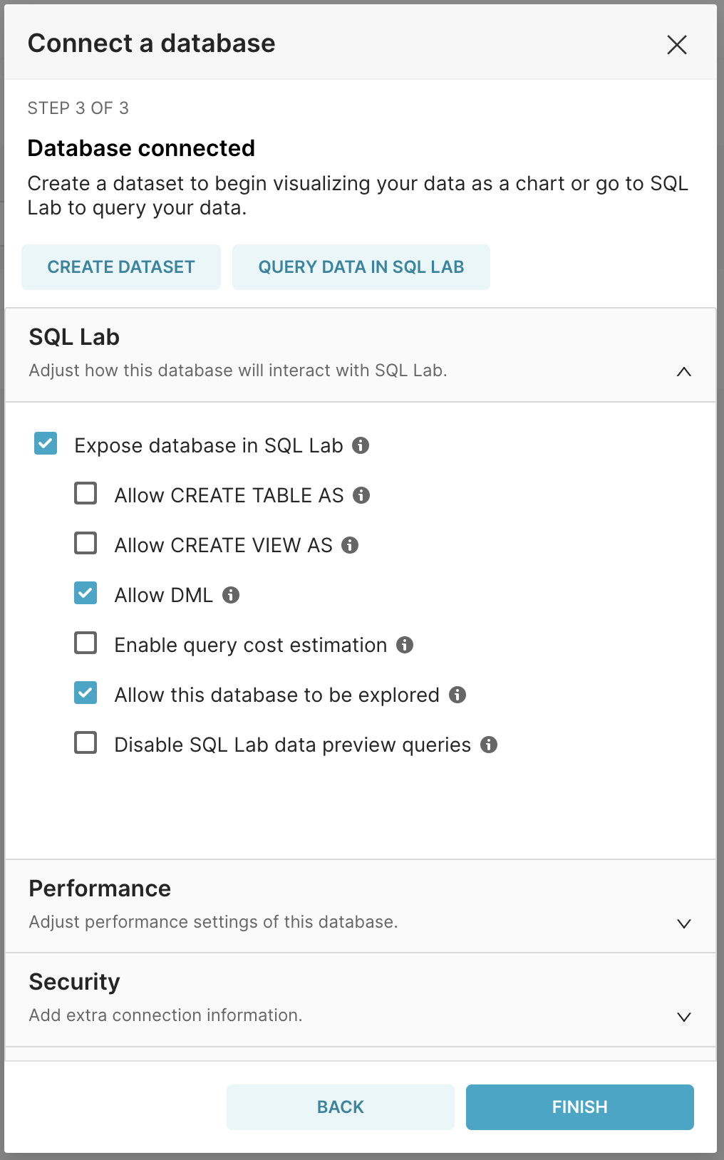 Follow up database settings Follow up database settings